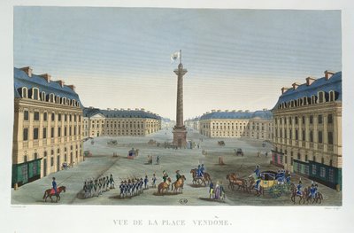 The Place Vendome, c.1815-20 by Henri Courvoisier Voisin